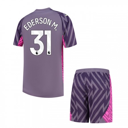 Camiseta de fútbol Manchester City Ederson Portero Niño 2ª equipación 2023-24 Camiseta de fútbol Manchester City Ederson Portero Niño 2ª equipación 2023-24